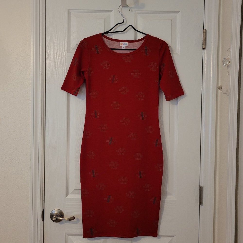 LuLaroe Red Julia Dress Size XS